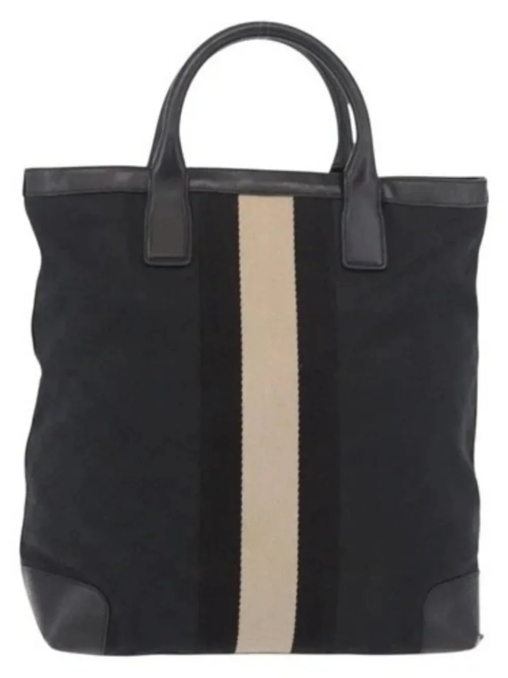GUCCI GG Canvas Sherry Line Tote Bag Black 002 1098 Auth 187831